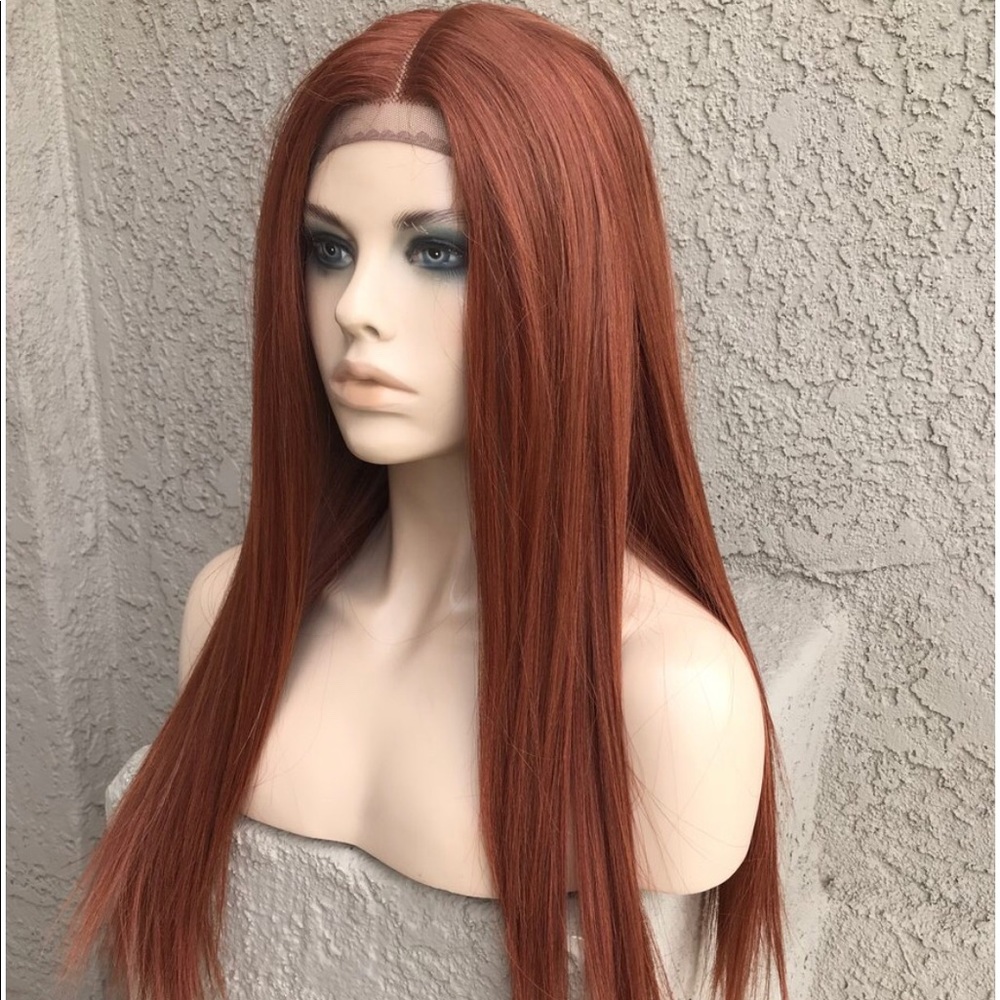 Wig High Quality Synthetic Auburn Lace Wig